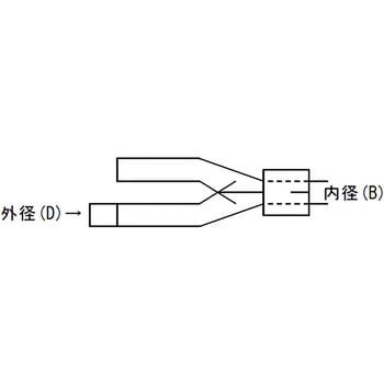 65-051 Y型パイプ・Aタイプ(鉄製) 1本 YSK(山脇産業) 【通販サイト 