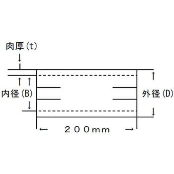 43-042 ジョイントパイプ 0.2M(鉄製、スリット付き) 1本 YSK(山脇産業) 【通販モノタロウ】