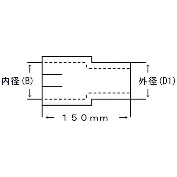 ジョイントパイプ 0.15M(ステンレス製、エキスバンド・スリット付き) YSK(山脇産業)