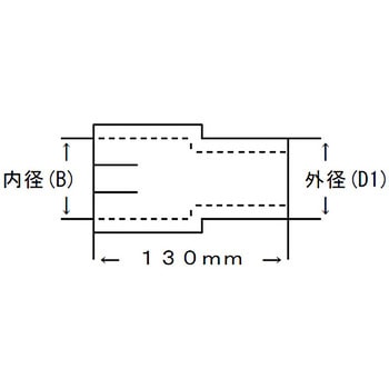 ジョイントパイプ 0.15M(ステンレス製、エキスバンド・スリット付き) YSK(山脇産業)