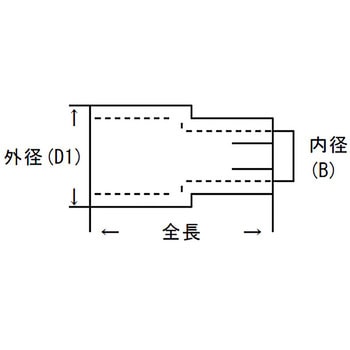 変形ジョイントパイプ(鉄製、エキスバンド・スリット付き) YSK(山脇産業)