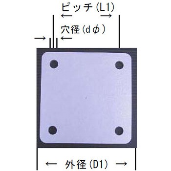 フランジ(鉄製・四角型) YSK(山脇産業)