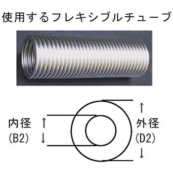 79-051 フレキシブルチューブ1000mm パイプ付き、ブレード無し