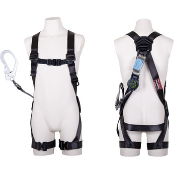 フルハーネス型墜落制止用器具 黒影ハーネス(KUROKAGE HARNESS)ランヤード付 SRリトラ付 ツヨロン(藤井電工)