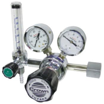 ボンベ取付型流量計付一段式圧力調整器 ユタカ(溶接用品) ガス調整器 