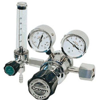 ボンベ取付型流量計付ニ段式圧力調整器 ユタカ(溶接用品) ガス調整器 