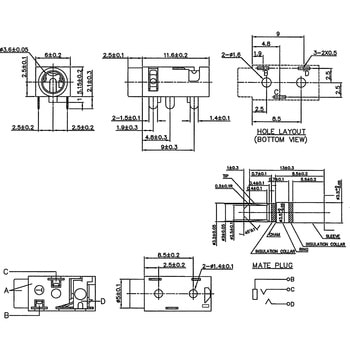 Φ3.5-3極小形単頭ジャック マル信無線電機