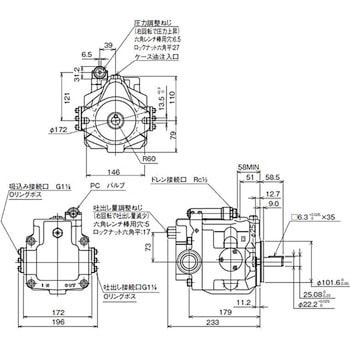 □ダイキン ピストンポンプ 最大吐出量68.0(L/min(1800回転