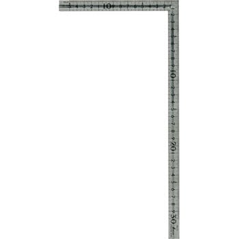小型曲尺溝付ステン30×15cm表裏同目 シンワ測定