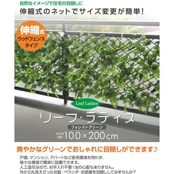 リーフラティス 約100×200cm ウッドフェンスタイプ YAMAZEN(山善)