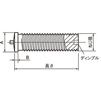 MS-S3×10 ストレートスタッド(S型)(袋) 1袋(100個) 日本ドライブイット