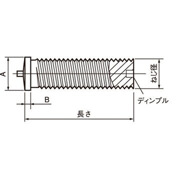 AL-S6×10 ストレートスタッド(S型)(小箱) 1箱(1000個) 日本ドライブ