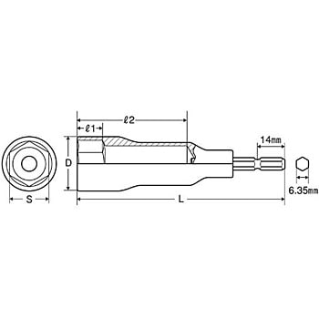 Eh 8 ビットソケット ハイパー ミトロイ 寸法l 111mm 寸法s 8mm Eh 8 1個 通販モノタロウ