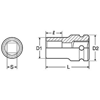 インパクトレンチ用 袋ナットソケット(自動車ダブルタイヤ用) ミトロイ