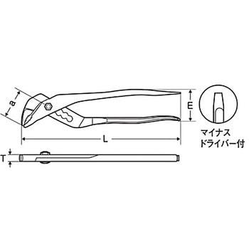 刃付ウォーターポンププライヤ ミトロイ