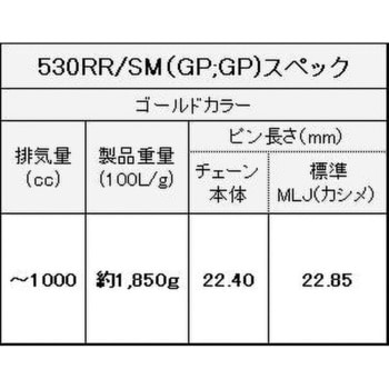 シールチェーン 530RR/SM ゴールド EKチェーン バイク用チェーン