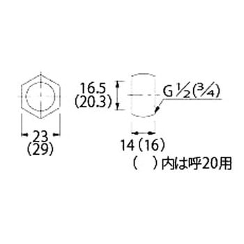 フレキパイプ用フクロナット カクダイ