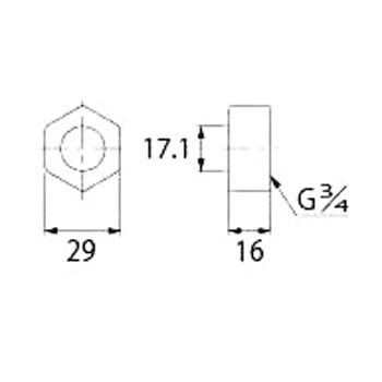フレキパイプ用フクロナット20(16.8用) カクダイ
