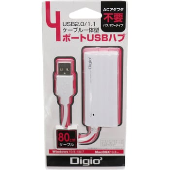 4ポートUSB2.0ハブ ナカバヤシ