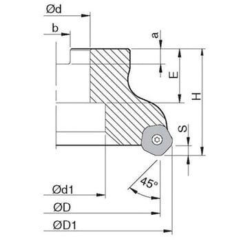 京セラ MFPN45フェースミル インチ仕様 コースピッチ MFPN45100R-6T-