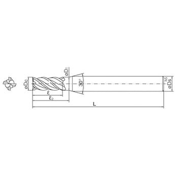 4MFK030-120 ソリッドエンドミル(4MFK) 1個 京セラ 【通販サイトMonotaRO】