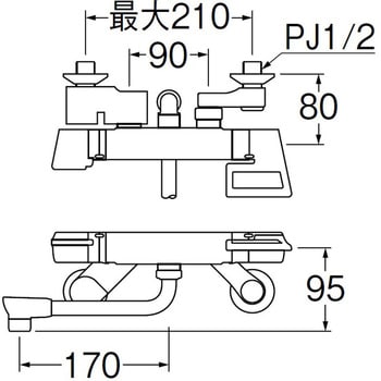 サーモシャワー混合栓 SK181D SANEI サーモスタット 【通販モノタロウ】