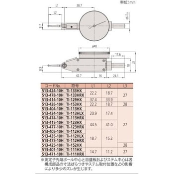 TI-111HX テストインジケータ (てこ式ダイヤルゲージ) TI 1台 ミツトヨ