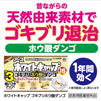 ホワイトキャップ ゴキブリホウ酸ダンゴ 1個(16個) アース製薬 【通販