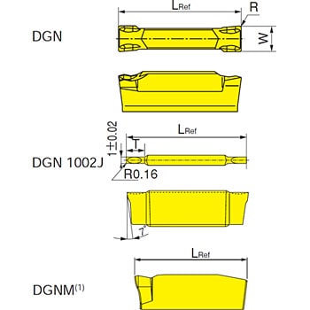イスカル ドゥーグリップ 突っ切り加工用チップ DGN-MF IC1030 DGN
