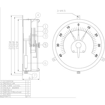 DCL-40 傾斜計 船舶用(Clinometer) 1台 大航計器製作所 【通販モノタロウ】