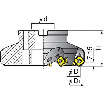 S845 F45SX D250-15-60-R16 ホルダ 1個 イスカル 【通販サイトMonotaRO】