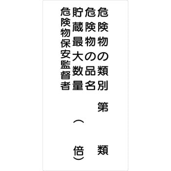 危険物標識タテ マグネット仕様 グリーンクロス
