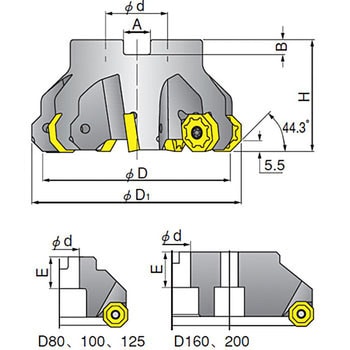 F45NM D125-12-40-R08 カッター F45 1個 イスカル 【通販サイトMonotaRO】