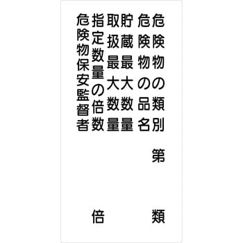 危険物標識タテ ビスまたは両面テープ(別売)仕様 グリーンクロス