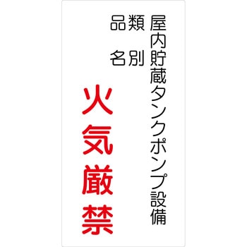 危険物標識タテ ビスまたは両面テープ(別売)仕様 グリーンクロス