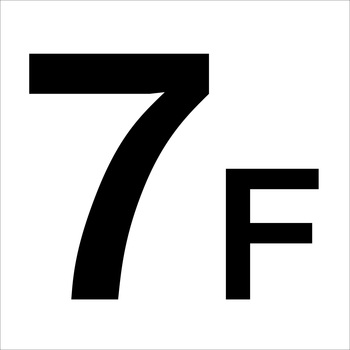 階数表示標識450角 マグネット グリーンクロス