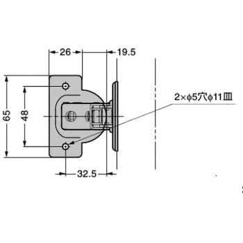 重量用ワンタッチスライド丁番 J95 LAMP(スガツネ)