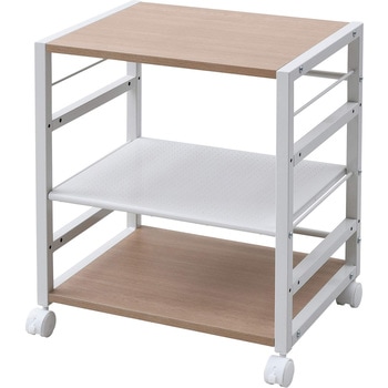 NNGS-3R(WN/IV) デスクサイドワゴン キャスター付き YAMAZEN(山善) 40722658