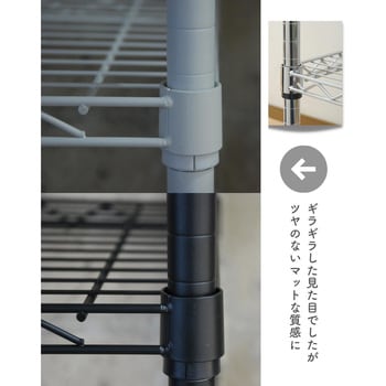 ICMS-6(GY) スチールラック用 重量キャスター (ストッパー付き) 1