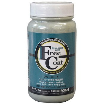 フリーコート アトムハウスペイント 水性 深川鼠色 容量200mL フリーコート アトムハウスペイント 水性 深川鼠色 容量200mL