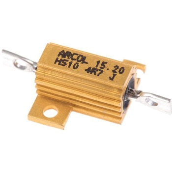 Arcol 大電力用，メタルクラッド抵抗器，10W，4.7Ω，±5% ARCOL(OHMITE)