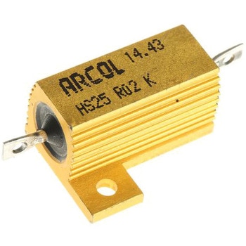 Arcol 大電力用，メタルクラッド抵抗器，25W，20mΩ，±10% ARCOL(OHMITE)