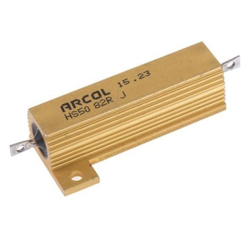 Arcol 大電力用，メタルクラッド抵抗器，50W，82Ω，±5% ARCOL(OHMITE)