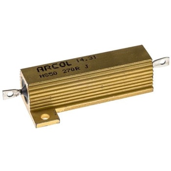 Arcol 大電力用，メタルクラッド抵抗器，50W，270Ω，±5% ARCOL(OHMITE)