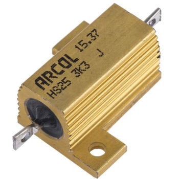 Arcol 大電力用，メタルクラッド抵抗器，25W，3.3kΩ，±5% ARCOL(OHMITE)