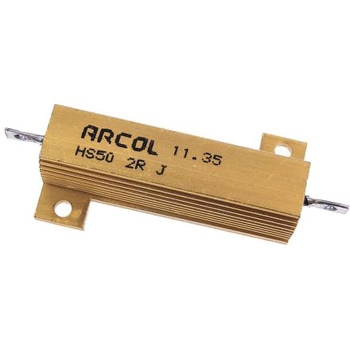 Arcol 大電力用，メタルクラッド抵抗器，50W，2Ω，±5% ARCOL(OHMITE)