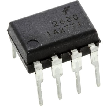 フォトカプラ ON Semiconductor HCPL2630， ロジックゲート出力， 8-Pin
