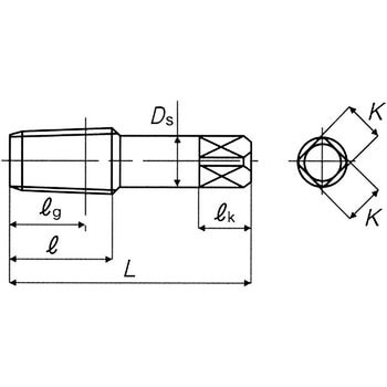 NPT 2 -11.5 アメリカ管用テーパねじ用ハンドタップ長ねじ形 NPT 1本