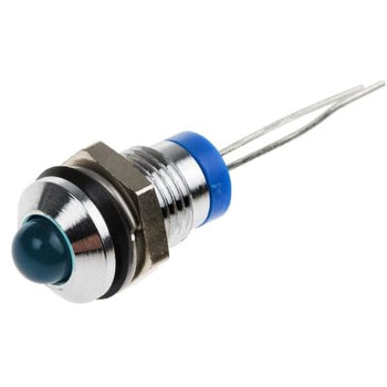 RS Pro LED表示灯， 青 8mm， 2 V dc RS PRO