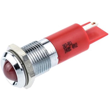 RS Pro LED表示灯， 赤 14mm， 24 V dc RS PRO